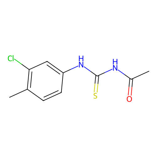 N-[(3-chloro-4-methylphenyl)carbamothioyl]acetamide structure