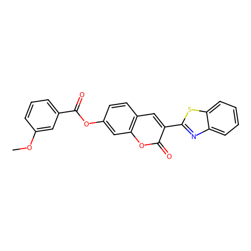 3-Benzothiazol-2-yl-2-oxochromen-7-yl 3-methoxybenzoate structure