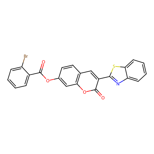 3-Benzothiazol-2-yl-2-oxochromen-7-yl 2-bromobenzoate structure
