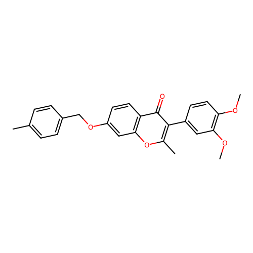 3-(3,4-Dimethoxyphenyl)-2-methyl-7-[(4-methylphenyl)methoxy]chromen-4-one structure