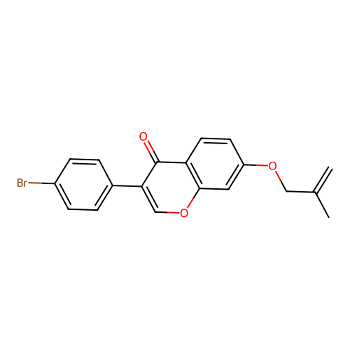 3-(4-Bromophenyl)-7-(2-methylprop-2-enyloxy)chromen-4-one structure