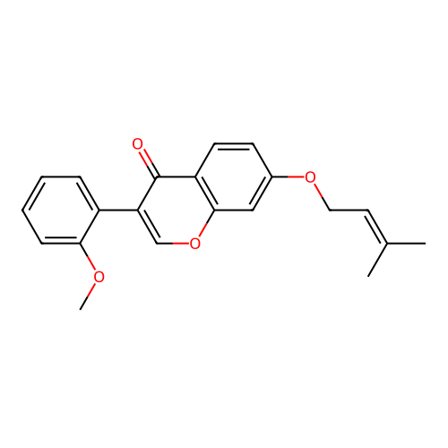 3-(2-Methoxyphenyl)-7-(3-methylbut-2-enyloxy)chromen-4-one structure