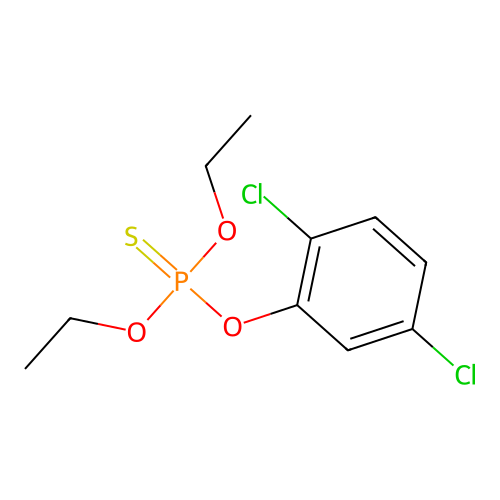 Phosphorothioic acid, O-(2,5-dichlorophenyl) O,O-diethyl ester structure