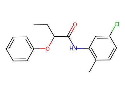 N-(5-chloro-2-methylphenyl)-2-phenoxybutanamide structure