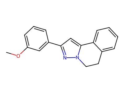 Pyrazolo(5,1-a)isoquinoline, 5,6-dihydro-2-(3-methoxyphenyl)- structure
