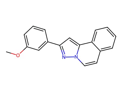 Pyrazolo(5,1-a)isoquinoline, 2-(m-methoxyphenyl)- structure
