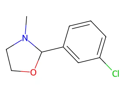 2-(3-Chlorophenyl)-3-methyl-1,3-oxazolidine structure