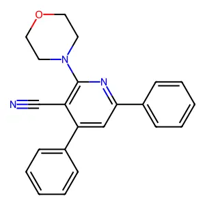 2-Morpholin-4-yl-4,6-diphenylpyridine-3-carbonitrile structure