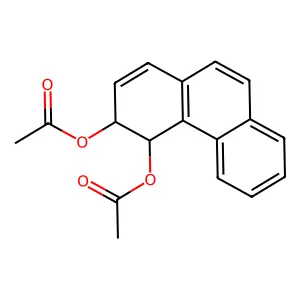 3,4-Phenanthrenediol, 3,4-dihydro-, diacetate, trans- structure