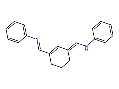 Cyclohexene, 3-phenylaminomethylene-1-phenyliminomethyl- structure