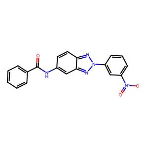 N-[2-(3-nitrophenyl)benzotriazol-5-yl]benzamide structure