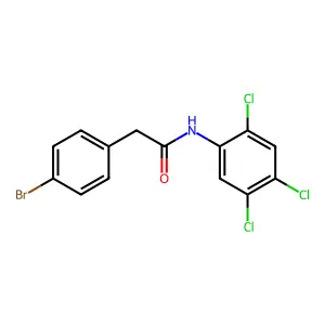2-(4-bromophenyl)-N-(2,4,5-trichlorophenyl)acetamide structure