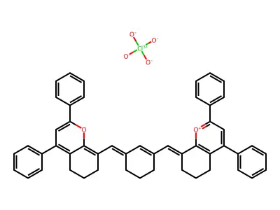 8-[(E)-[3-[(E)-(2,4-diphenyl-6,7-dihydro-5H-chromen-1-ium-8- structure