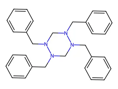 1,2,4,5-Tetrazine, hexahydro-1,2,4,5-tetrakis(phenylmethyl)- structure