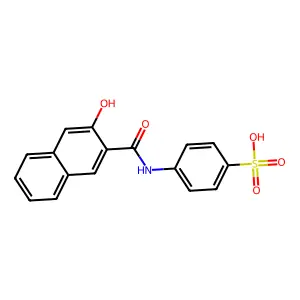 4-[(3-hydroxynaphthalene-2-carbonyl)amino]benzenesulfonic Acid structure