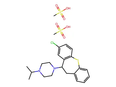 8-Chloro-10-(4-isopropylpiperazino)-10,11-dihydrodibenzo(b,f)thiepin bismethanesulfonate structure