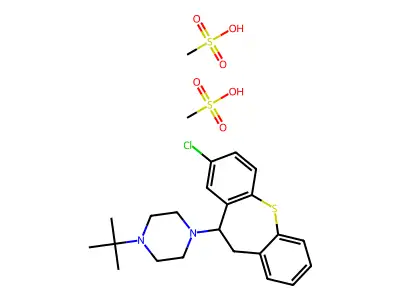 10-(4-tert-Butylpiperazino)-8-chloro-10,11-dihydrodibenzo(b,f)thiepin bis(methanesulfonate) structure