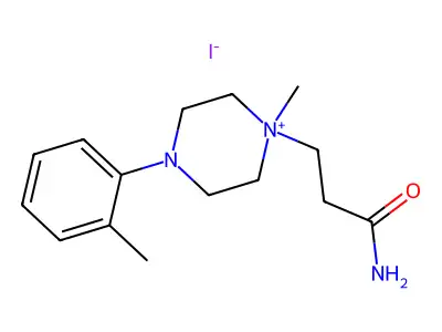 Piperazinium, 1-(3-amino-3-oxopropyl)-1-methyl-4-(2-methylphenyl)-, iodide structure