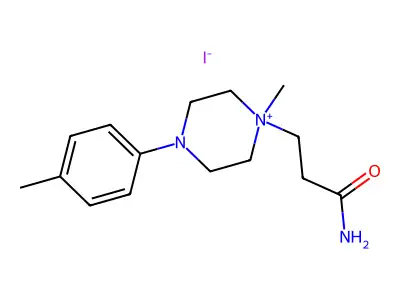 Piperazinium, 1-(3-amino-3-oxopropyl)-1-methyl-4-(4-methylphenyl)-, iodide structure