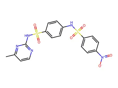 N-{4-[(4-methylpyrimidin-2-yl)sulfamoyl]phenyl}-4-nitrobenzenesulfonamide structure