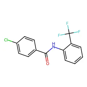 4-chloro-N-[2-(trifluoromethyl)phenyl]benzamide structure