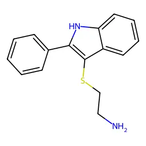 2-(2-Phenyl-1H-indol-3-ylsulfanyl)-ethylamine structure