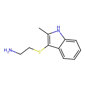 2-(2-Methyl-1H-indol-3-ylsulfanyl)-ethylamine structure