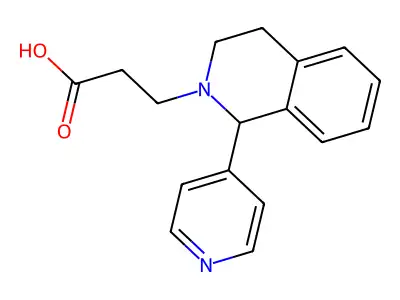 3-(1-Pyridin-4-yl-3,4-dihydroisoquinolin-2(1H)-yl)propanoic acid structure