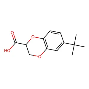 6-tert-Butyl-2,3-dihydro-benzo[1,4]dioxine-2-carboxylic acid structure