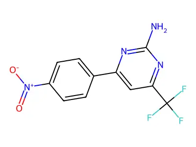 4-(4-Nitrophenyl)-6-(trifluoromethyl)pyrimidin-2-amine structure