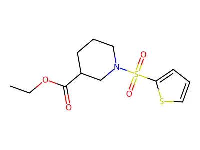 Ethyl 1-(thiophen-2-ylsulfonyl)piperidine-3-carboxylate structure