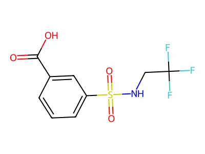 3-((2,2,2-Trifluoroethyl)sulfamoyl)benzoic acid structure