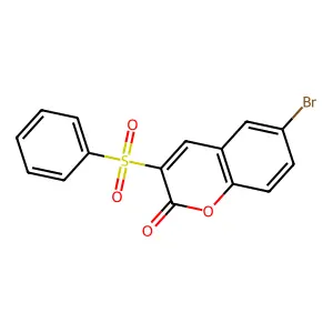 6-bromo-3-(phenylsulfonyl)-2H-chromen-2-one structure