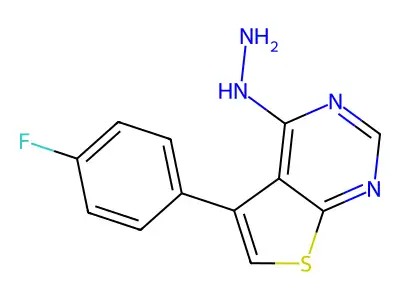 5-(4-Fluorophenyl)-4-hydrazinylthieno[2,3-d]pyrimidine structure
