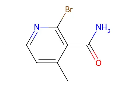 2-Bromo-4,6-dimethylpyridine-3-carboxamide structure