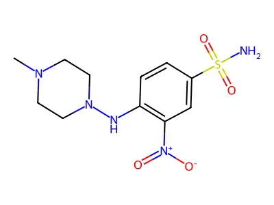 4-(4-Methylpiperazin-1-ylamino)-3-nitrobenzenesulfonamide structure