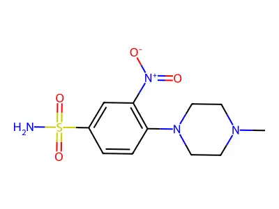4-(4-Methylpiperazin-1-yl)-3-nitrobenzenesulfonamide structure
