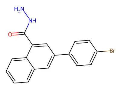 3-(4-Bromophenyl)naphthalene-1-carbohydrazide structure