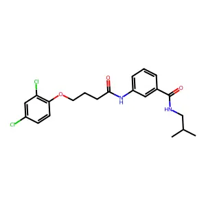 3-[4-(2,4-dichlorophenoxy)butanoylamino]-N-(2-methylpropyl)benzamide structure
