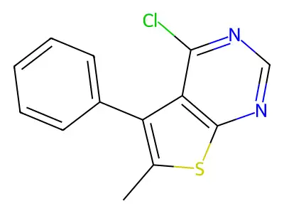 4-Chloro-6-methyl-5-phenylthieno[2,3-d]pyrimidine structure