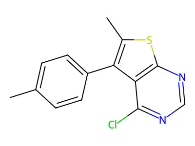4-Chloro-6-methyl-5-(4-methylphenyl)thieno[2,3-d]pyrimidine structure