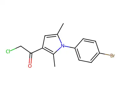 1-[1-(4-bromophenyl)-2,5-dimethyl-1H-pyrrol-3-yl]-2-chloroethanone structure