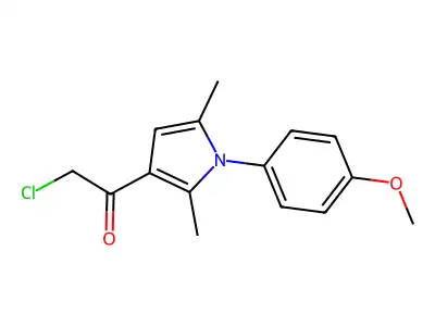 2-chloro-1-[1-(4-methoxyphenyl)-2,5-dimethyl-1H-pyrrol-3-yl]ethan-1-one structure