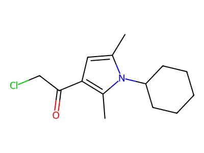 2-Chloro-1-(1-cyclohexyl-2,5-dimethyl-1H-pyrrol-3-yl)ethanone structure