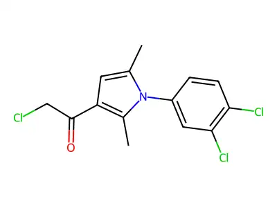2-Chloro-1-[1-(3,4-dichloro-phenyl)-2,5-dimethyl-1H-pyrrol-3-yl]-ethanone structure