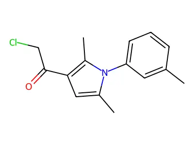 2-chloro-1-[2,5-dimethyl-1-(3-methylphenyl)-1H-pyrrol-3-yl]ethan-1-one structure