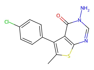 Thieno[2,3-d]pyrimidin-4(3H)-one, 3-amino-5-(4-chlorophenyl)-6-methyl- structure