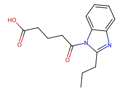 I-Oxo-2-propyl-1H-benzimidazole-1-pentanoic acid structure