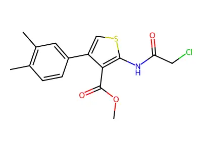 Methyl 2-(2-chloroacetamido)-4-(3,4-dimethylphenyl)thiophene-3-carboxylate structure