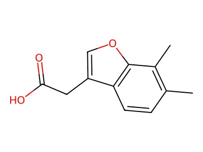 2-(6,7-Dimethyl-1-benzofuran-3-yl)acetic acid structure